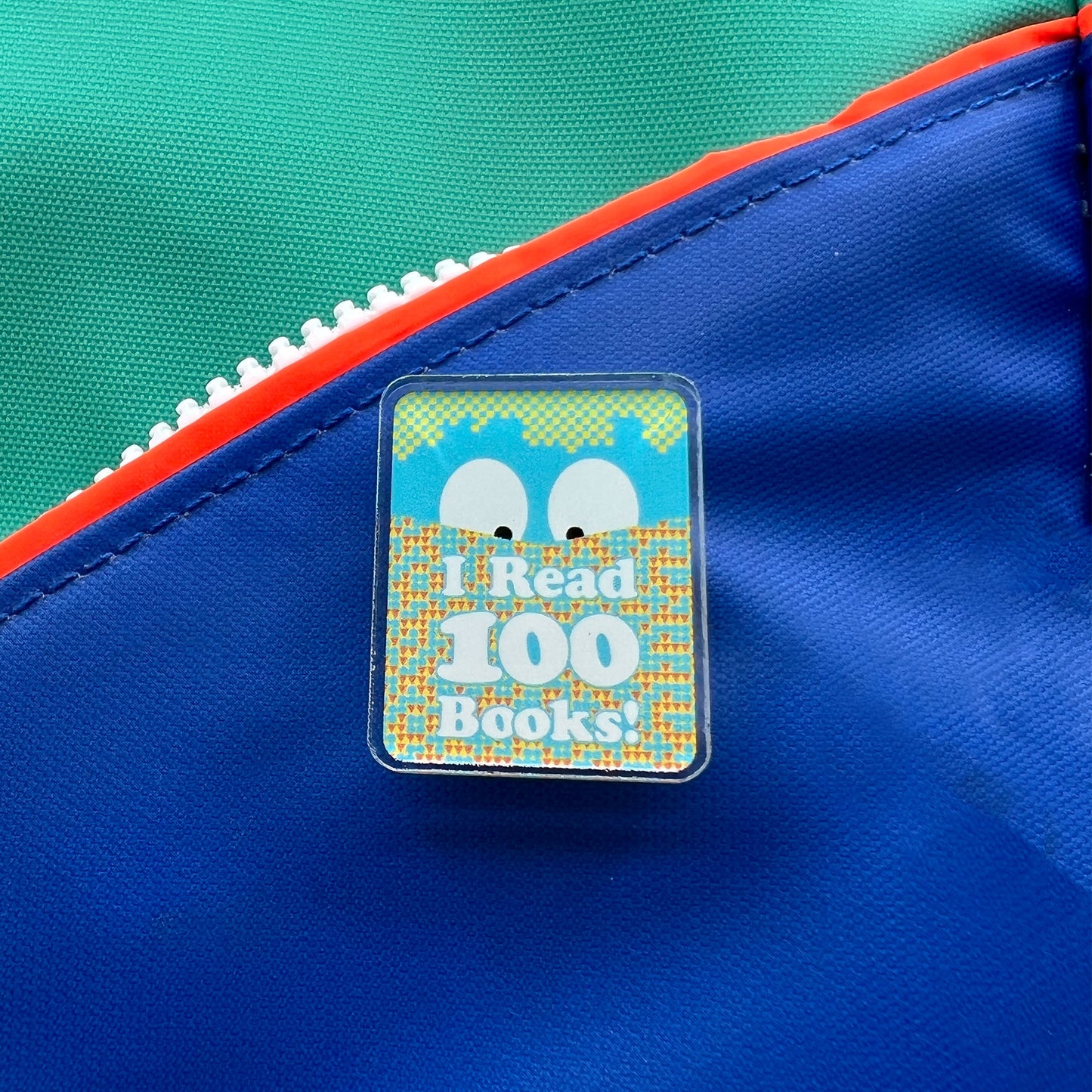 I Can Read 100 Books! Acrylic Pin