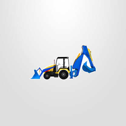 Backhoe Loader Vinyl Sticker