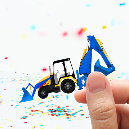 Backhoe Loader Vinyl Sticker