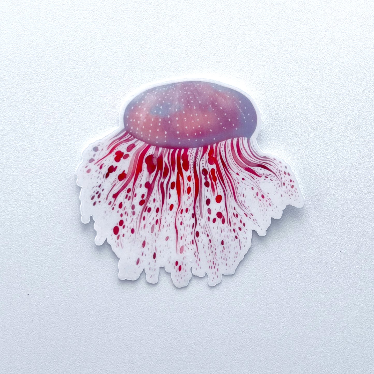 Bubbly Burst Jellyfish Clear Sticker