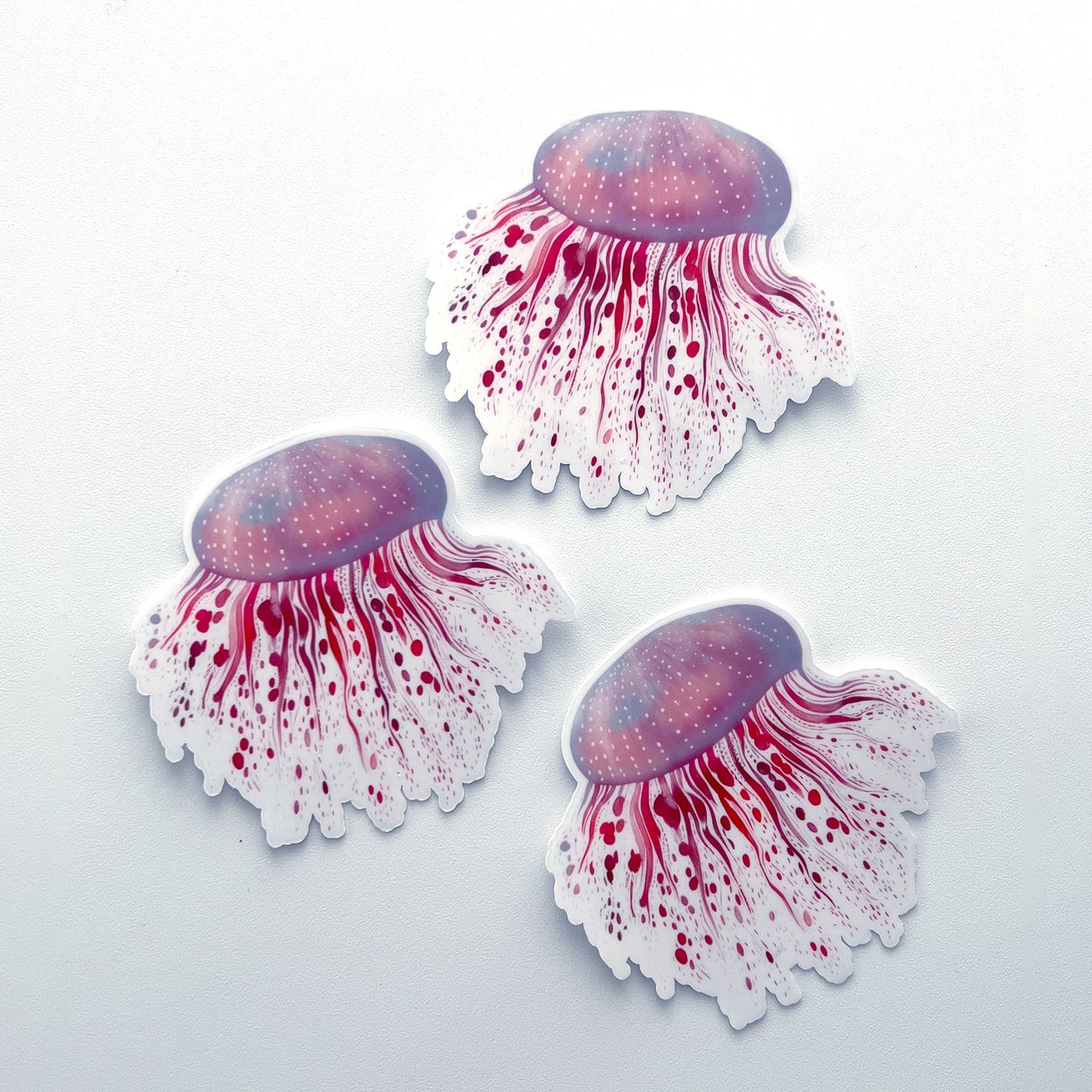 Bubbly Burst Jellyfish Clear Sticker