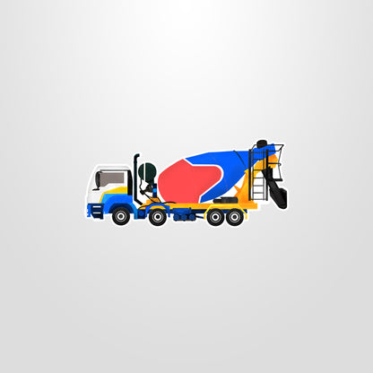 Cement Mixer Truck Vinyl Sticker