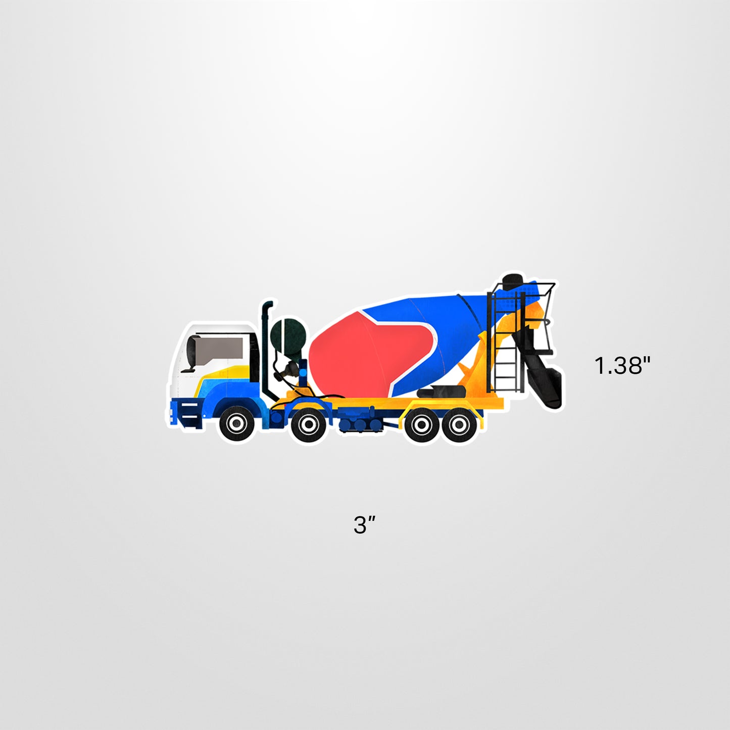 Cement Mixer Truck Vinyl Sticker