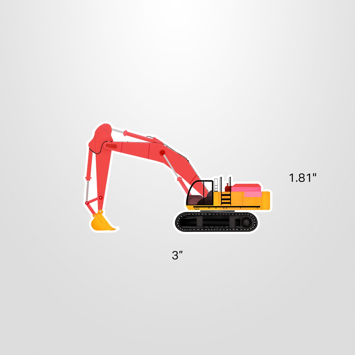 Excavator Vinyl Sticker