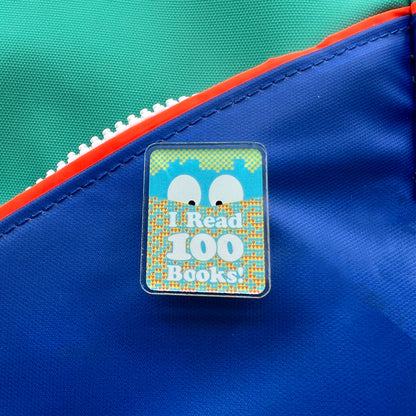 I Read 100 Books! Acrylic Pin