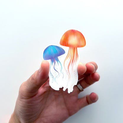 Ombre Oceanauts Clear Jellyfish Sticker