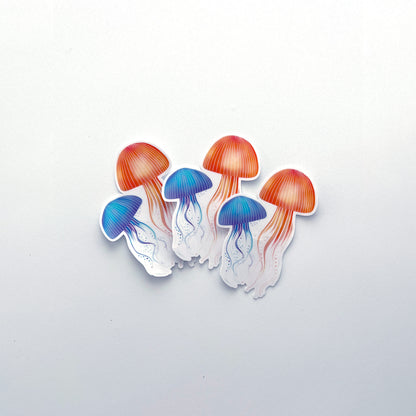 Ombre Oceanauts Clear Jellyfish Sticker