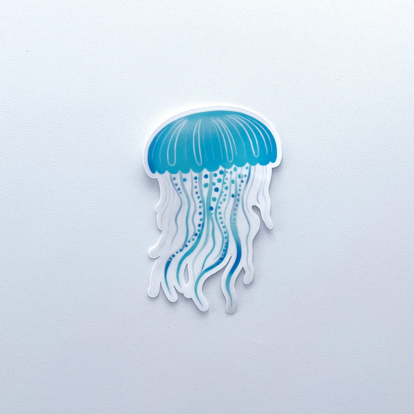 Seaglass Swirl Clear Jellyfish Sticker