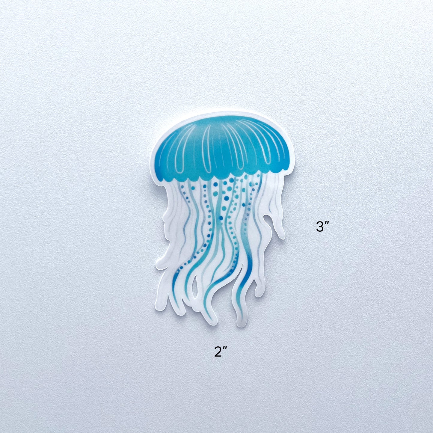 Seaglass Swirl Clear Jellyfish Sticker