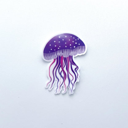 Twilight Tentacle Clear Jellyfish Sticker