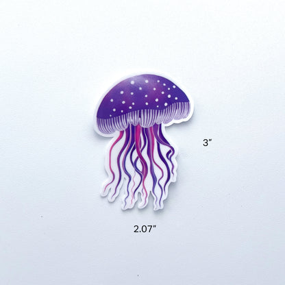 Twilight Tentacle Clear Jellyfish Sticker