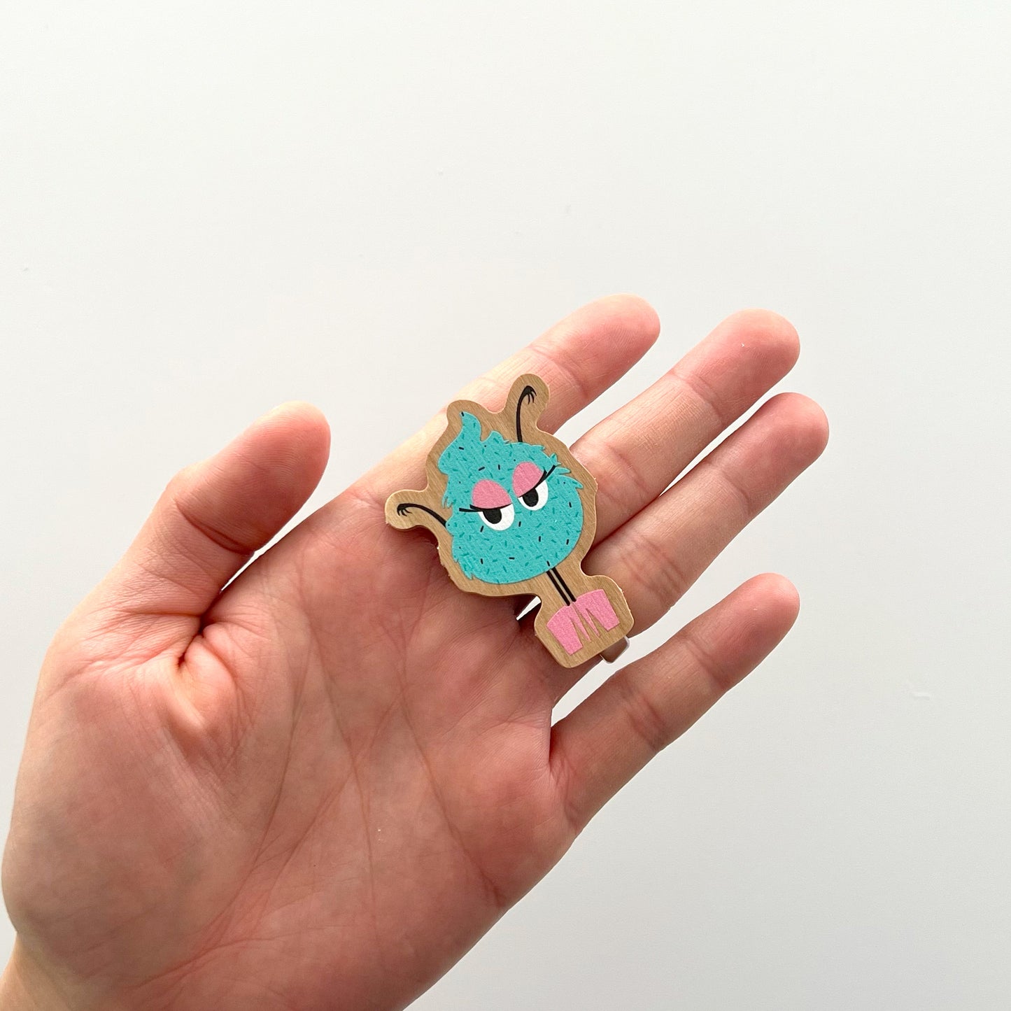 Frostine, Ice Cream Creature Wooden Pin