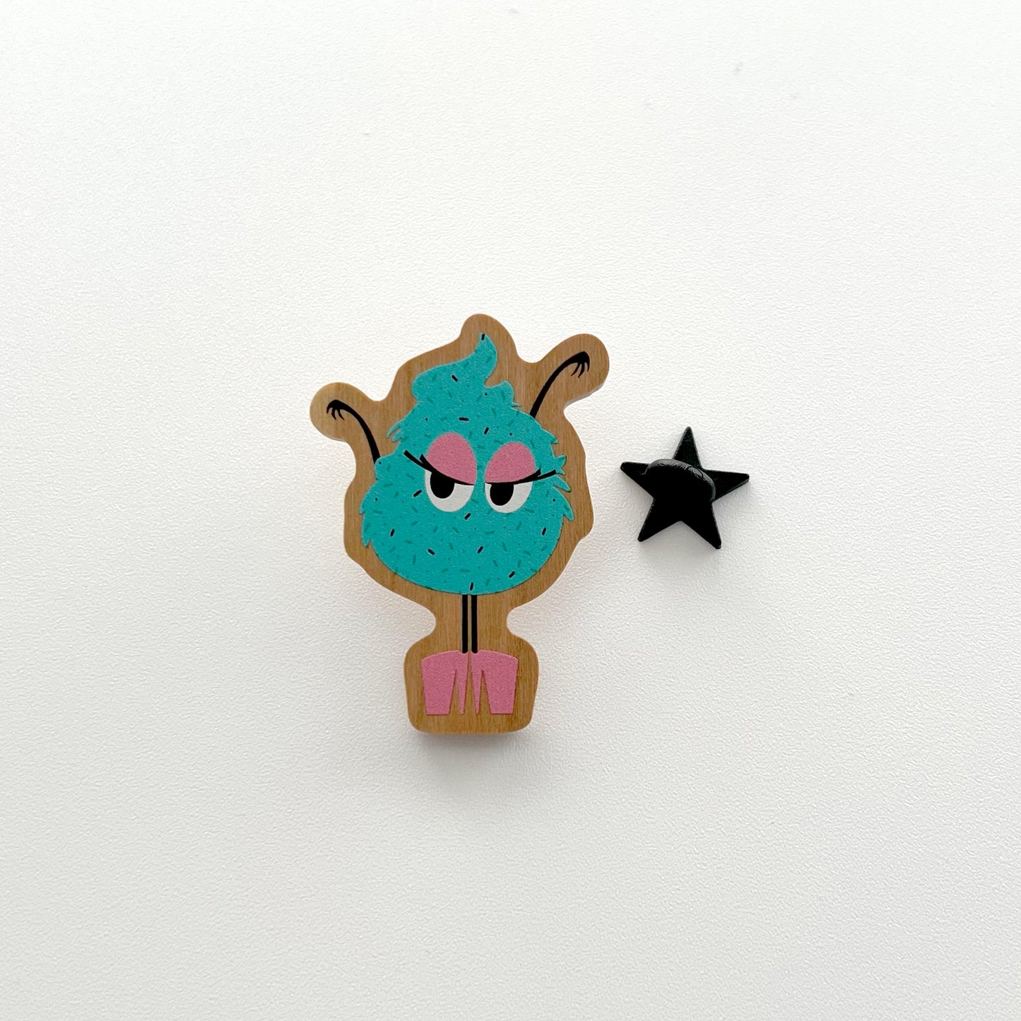 Frostine, Ice Cream Creature Wooden Pin