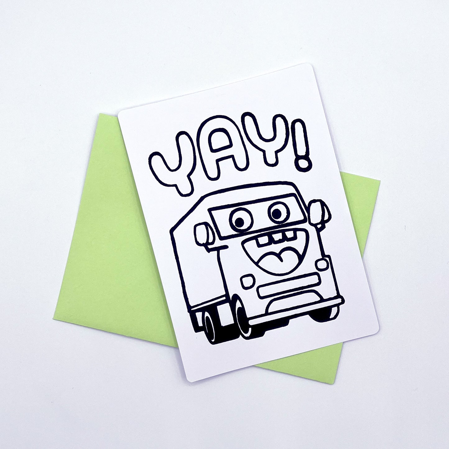 "Yay!  Happy Explorer" Coloring Postcard